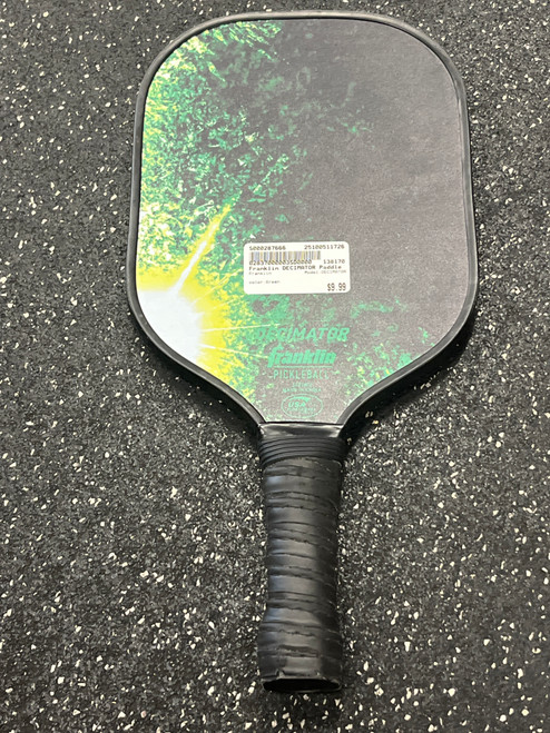 Vist Large View of Product Image Which is Used Franklin DECIMATOR Pickleball Racquet Green