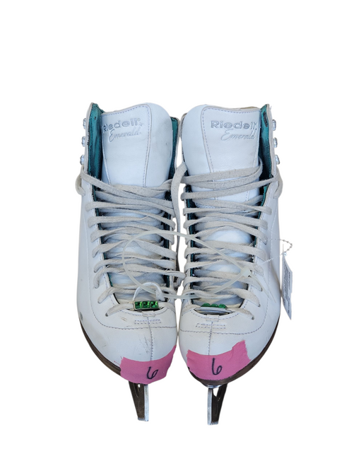 Vist Large View of Product Image Which is Used Riedell EMERALD WomensFigure Skate White Senior 6