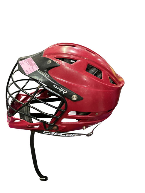 Vist Large View of Product Image Which is Used Cascade CPX-R Lacrosse Helmet Maroon One Size