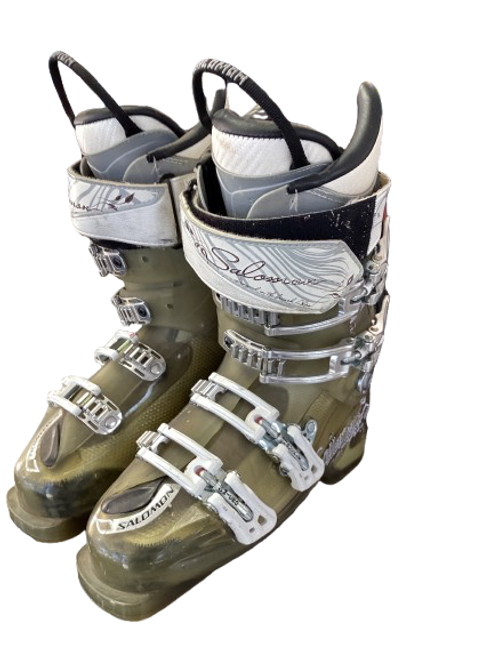 Vist Large View of Product Image Which is Used Salomon SCARLET Womens DH Ski Boot Tan 245 MP - M06.5 - W07.5