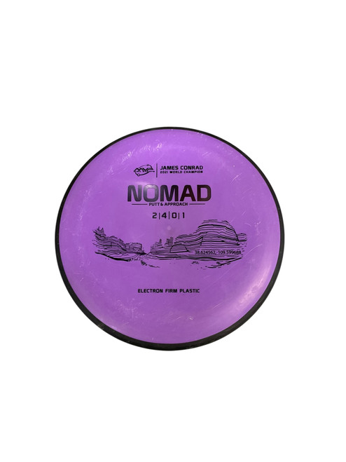 Vist Large View of Product Image Which is Used MVP ELECTRON FIRM NOMAD CONRAD Disc Golf Putter Purple 166g