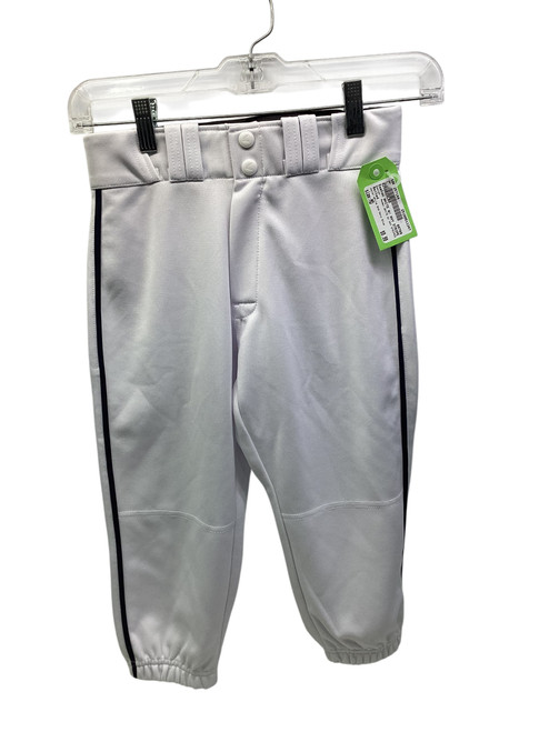 Vist Large View of Product Image Which is Used Easton WHITE W/ NVY STRIPES BB/SB Pant Boys White And Navy Blue MD