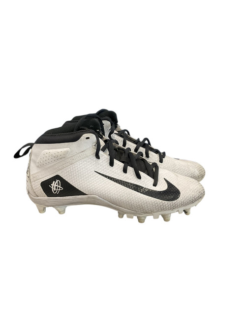 Vist Large View of Product Image Which is Used Nike HUARACHE SZ 7.5 Adult FB Cleats Black And White Senior 7.5