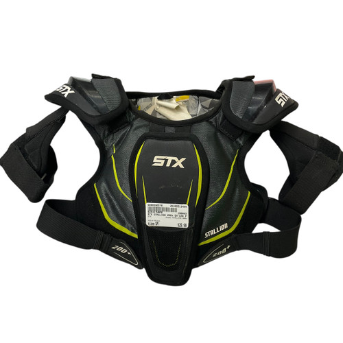Vist Large View of Product Image Which is Used STX STALLION 200+ Lacrosse Shoulder Pads Black SM