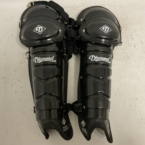 Vist Large View of Product Image Which is Used Diamond DLG-US Umpire Leg Guards Black