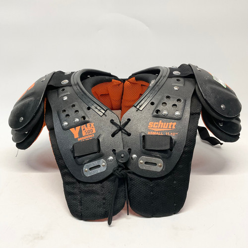 Vist Large View of Product Image Which is Used Schutt Y FLEX 500 FB Shoulder Pads Black XS