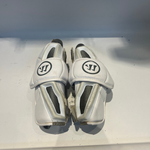 Vist Large View of Product Image Which is Used Warrior BURN PRO Lacrosse Arm Pads/Guards White LG