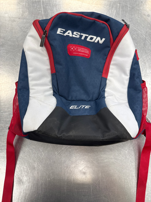 Vist Large View of Product Image Which is Used Easton ELITE BACKPACK BB/SB Player Backpack Navy Blue And Red