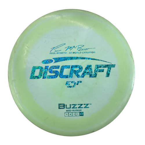 Vist Large View of Product Image Which is Used Discraft MCBETH ESP BUZZ Disc Golf Mid Range Green