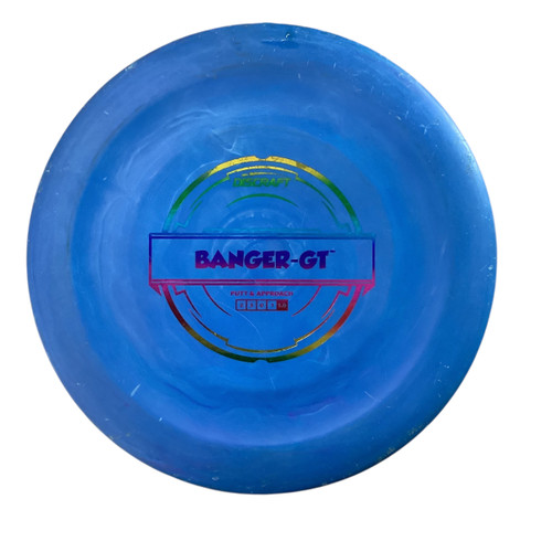 Vist Large View of Product Image Which is Used Discraft BANGER-GT Disc Golf Putter Royal Blue