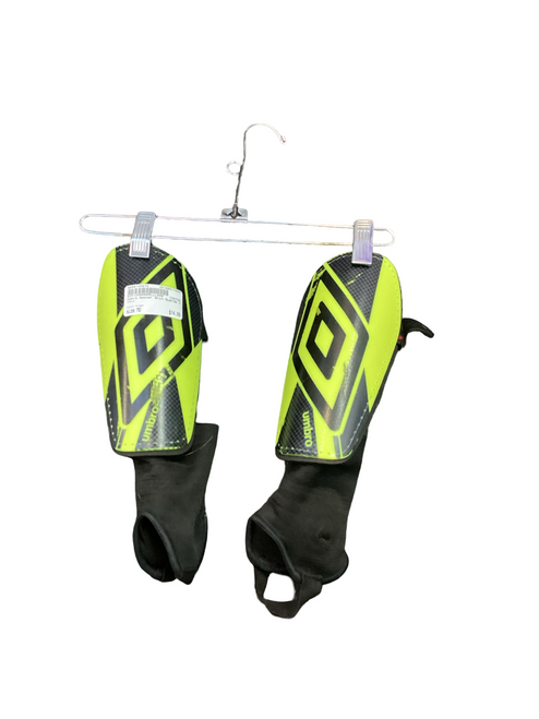 Vist Large View of Product Image Which is Used Umbro Soccer Shin Guards Youth Green MD