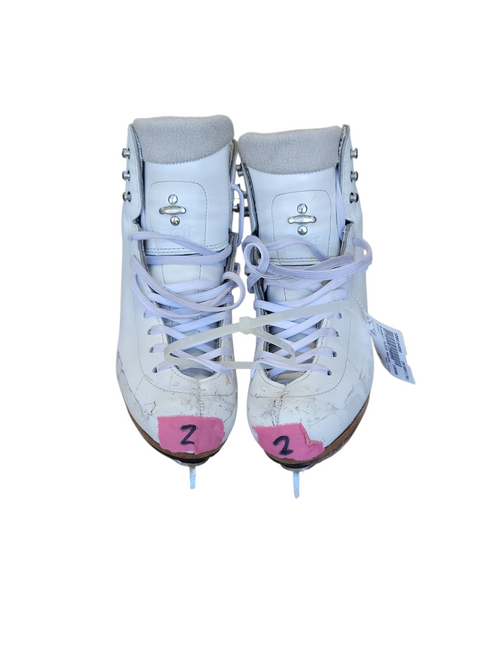 Vist Large View of Product Image Which is Used Riedell FLAIR Girls Figure Skate White Junior 02