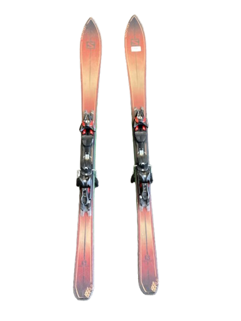 Vist Large View of Product Image Which is Used Salomon BBR V SHAPE Womens DH Ski/Binding Maroon 159 cm