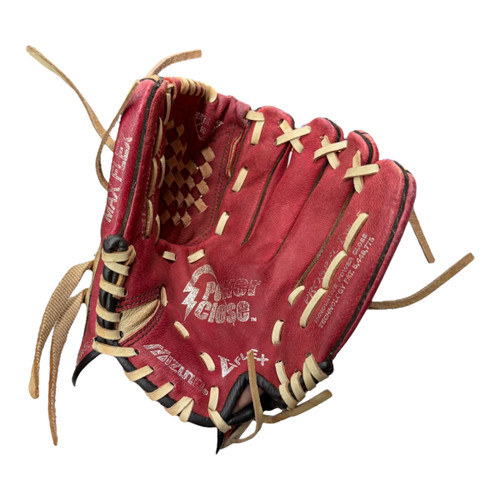 Vist Large View of Product Image Which is Used Mizuno POWER CLOSE BB/SB Glove RH Throw Red 10"