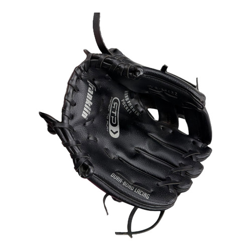 Vist Large View of Product Image Which is Used Franklin RTP BB/SB Glove RH Throw Black 8"