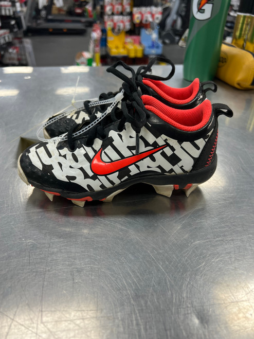 Vist Large View of Product Image Which is Used Nike JUST DO IT BB/SB Cleats Black Youth 12.0