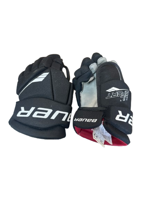 Vist Large View of Product Image Which is Used Bauer LIL SPORT GLOVES Junior Gloves Black 11"