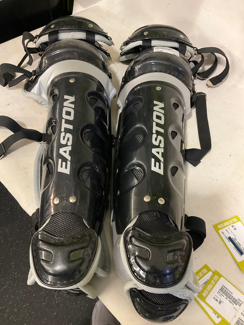 Vist Large View of Product Image Which is Used Easton ADULT LEG GUARD Catchers Leg Guards Black Adult