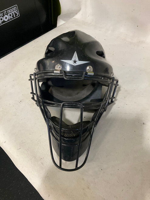 Vist Large View of Product Image Which is Used All-Star CATCHERS HELMET Catchers Helmet w/Mask Black MD