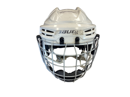 Vist Large View of Product Image Which is Used Bauer REAKT 100 Helmet Cage Combo White XS
