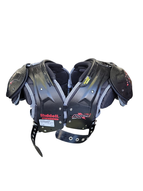 Vist Large View of Product Image Which is Used Riddell POWER SPK+ FB Shoulder Pads Black MD