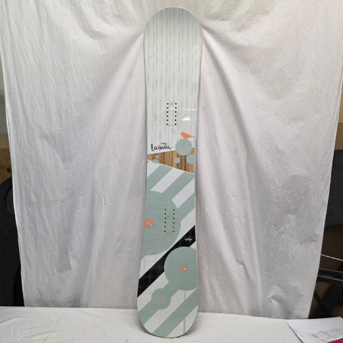 Vist Large View of Product Image Which is Used Lamar PIXIE Womens Snowboard Only White 151 cm