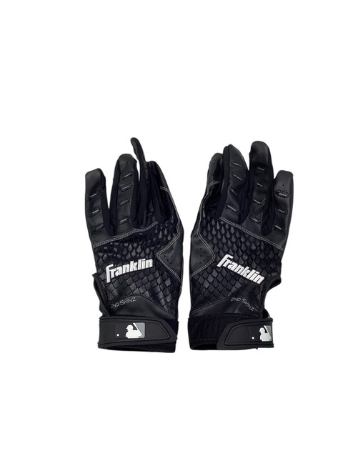 Vist Large View of Product Image Which is Used Franklin BB/SB Batting Gloves Black LG