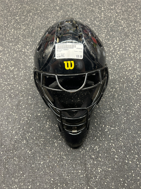Vist Large View of Product Image Which is Used Wilson A3063 Catchers Helmet w/Mask Black M/L