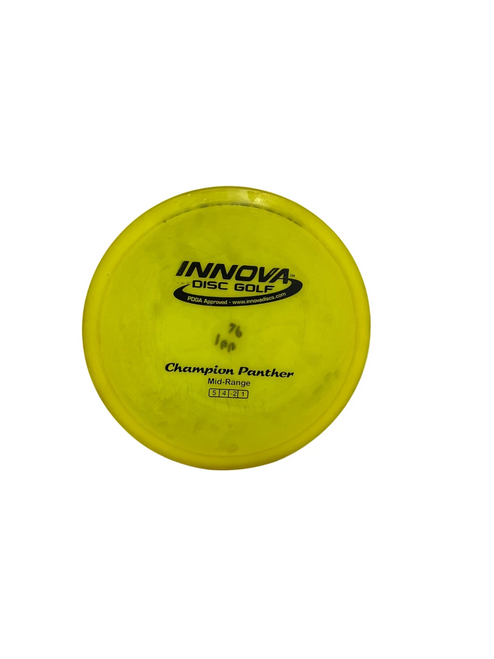 Vist Large View of Product Image Which is Used Innova Champion Panther 166g Disc Golf Mid Range Yellow 