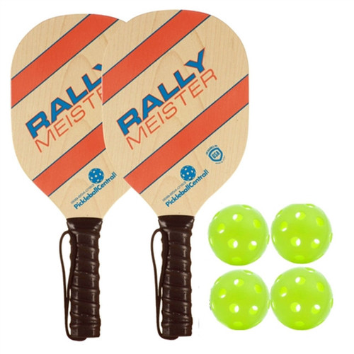 New RALLY MEISTER PB PADDLES+4 BALLS 11147-PBIPBC255 Vist Large View of Product Image Which is New RALLY MEISTER PB PADDLES+4 BALLS