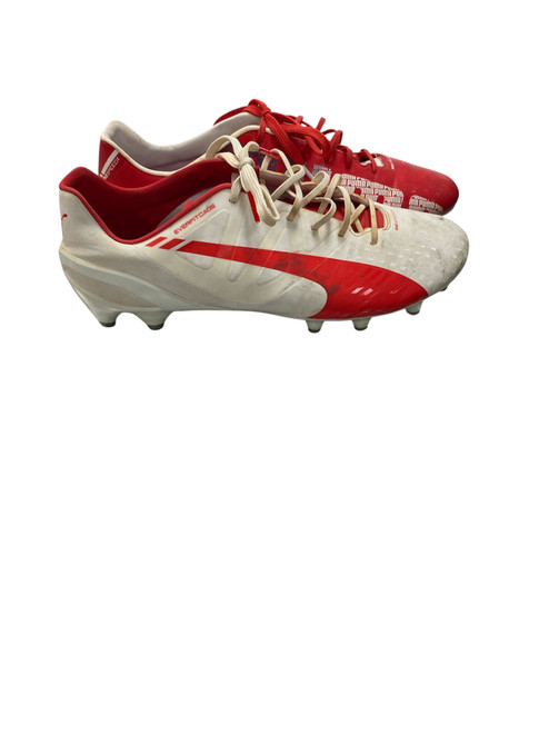 Vist Large View of Product Image Which is Used Puma Soccer Cleats Red Senior 10.5
