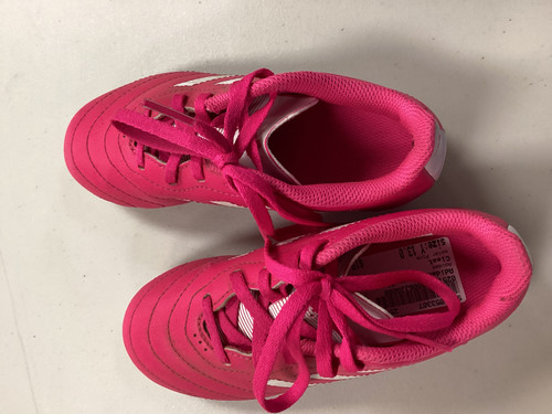 Vist Large View of Product Image Which is Used Adidas Soccer Cleats Pink Youth 13.0