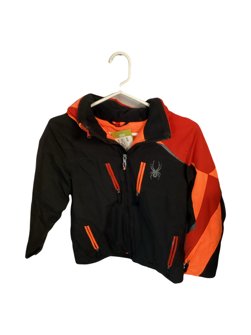 Vist Large View of Product Image Which is Used Spyder Outerwear Heavy Jacket Y Orange Youth