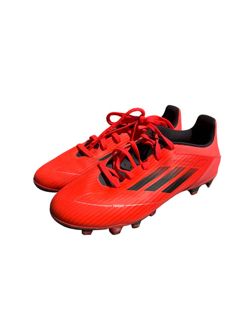 Vist Large View of Product Image Which is Used Adidas Soccer Cleats Orange Senior 6.5