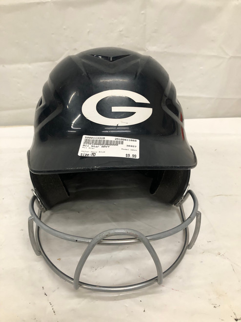 Vist Large View of Product Image Which is Used All Star NAVY Batting Helmet w/Mask Navy Blue MD