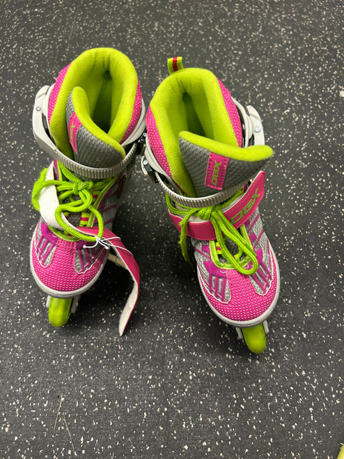 Vist Large View of Product Image Which is Used DBX ADJUSTABLE 1-4 Junior Rec Fitness Skates Pink Adjustable