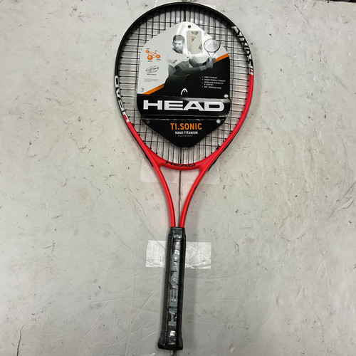 Vist Large View of Product Image Which is Used Head TI SONIC Adult Tennis Racquet Orange 4 1/4"