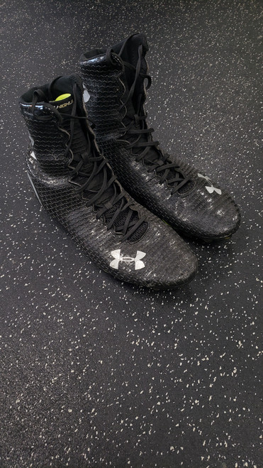 Vist Large View of Product Image Which is Used Under Armour Adult FB Cleats Black Senior 16
