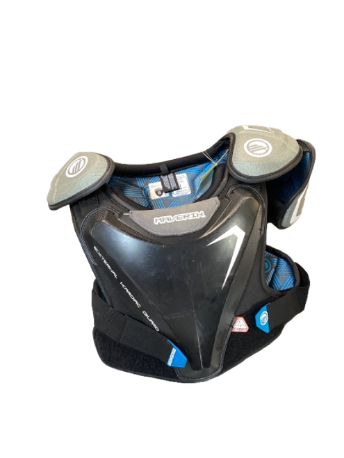Vist Large View of Product Image Which is Used Maverik CHARGER Lacrosse Gloves Junior Black 10"