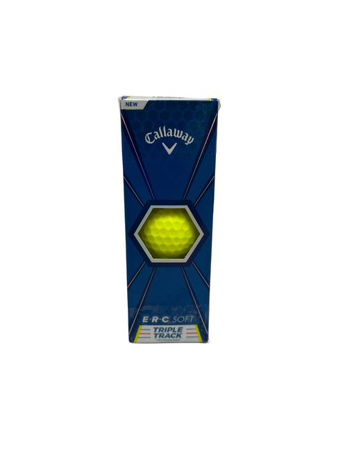 Vist Large View of Product Image Which is Used Callaway Erc Soft Triple Track 3 Ball - Golf Ball Sleeve Yellow