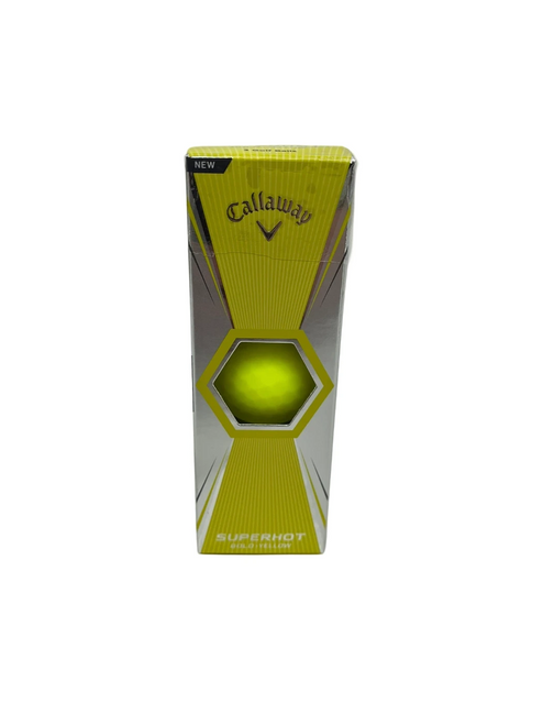 Vist Large View of Product Image Which is New Callaway Superhot 3 Ball - Golf Ball Sleeve Yellow