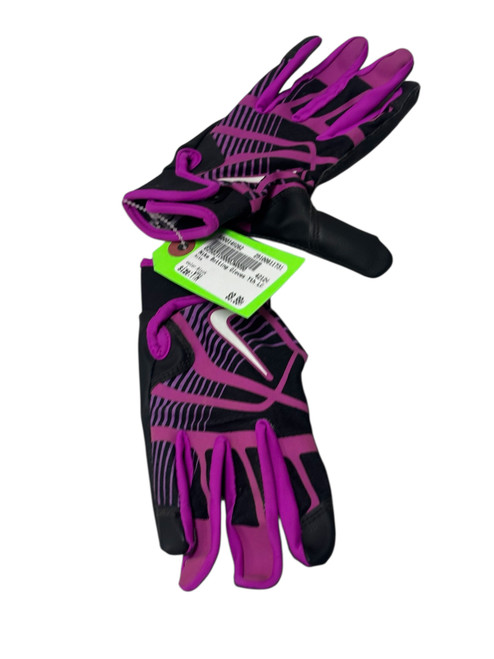 Vist Large View of Product Image Which is Used Nike Batting Gloves Black / Purple Youth LG