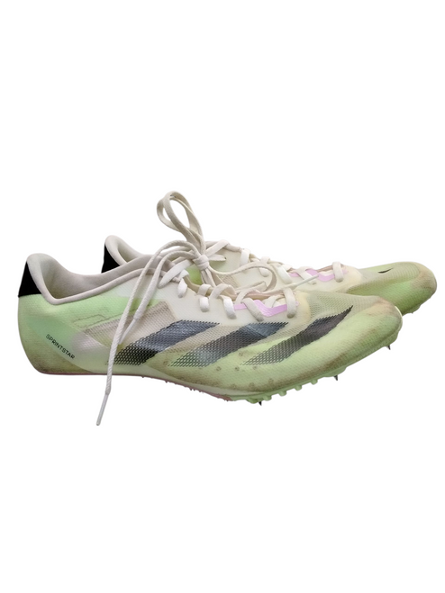 Vist Large View of Product Image Which is Used Adidas SPRINTSTAR Track & Field Cleats Adult Neon Green Senior 12