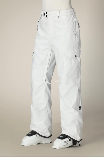 Vist Large View of Product Image Which is 686 Aura Women’s Cargo Pants White LG