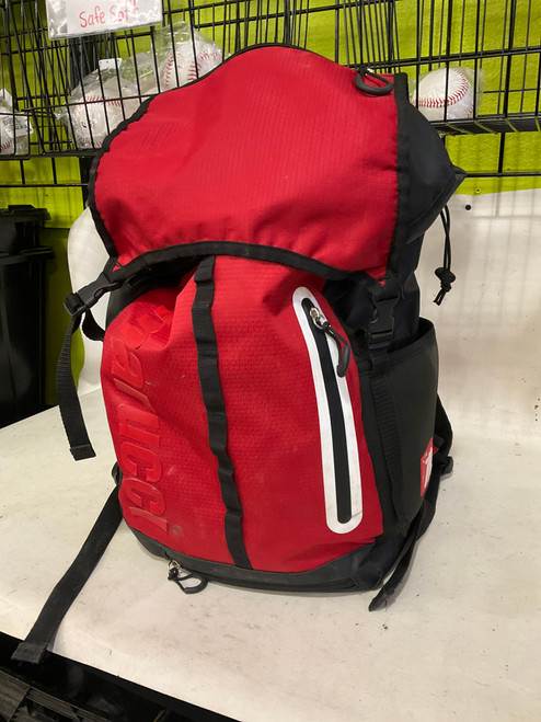 Vist Large View of Product Image Which is Used Marucci BASEBALL BACKPACK BB/SB Player Backpack Red