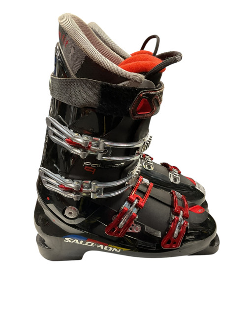 Used Salomon FALCON 9 SZ 28.5 Mens DH Ski Boot Black And Red 285 MP - M10.5 - W11.5 11814-S000381509 Vist Large View of Product Image Which is Used Salomon FALCON 9 SZ 28.5 Mens DH Ski Boot Black And Red 285 MP - M10.5 - W11.5