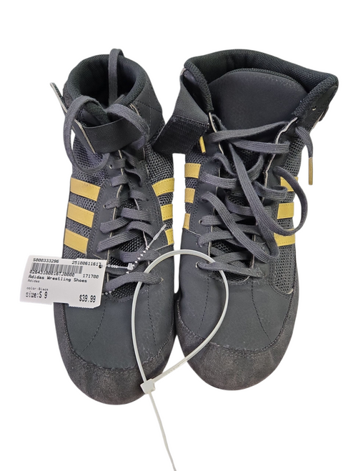 Vist Large View of Product Image Which is Used Adidas Wrestling Shoes Black Senior 9