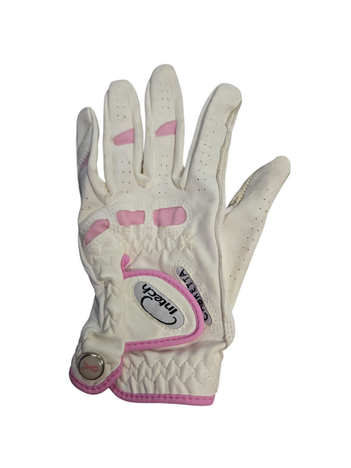 Vist Large View of Product Image Which is Used Intech Womens Golf Glove White LG