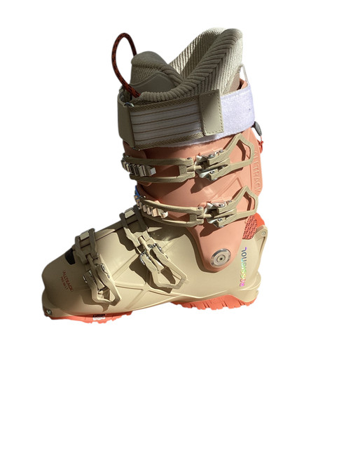 Used Rossignol ALLTRACK PRO 100W Womens DH Ski Boot White 245 MP - M06.5 - W07.5 10313-S000273110 Vist Large View of Product Image Which is Used Rossignol ALLTRACK PRO 100W Womens DH Ski Boot White 245 MP - M06.5 - W07.5