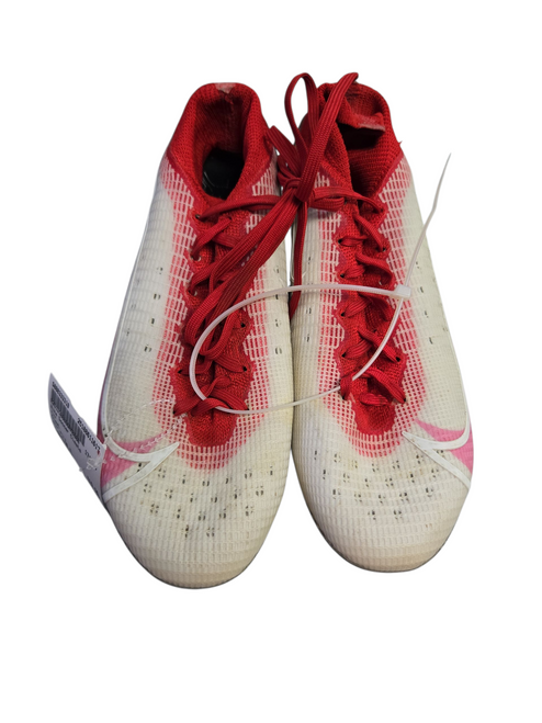 Vist Large View of Product Image Which is Used Nike Soccer Cleats White Junior 05.5